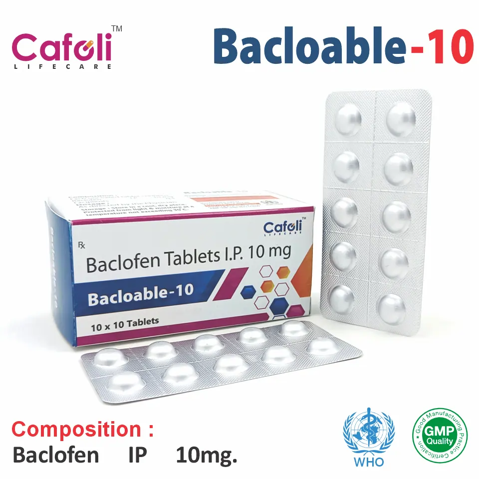 Baclofen 10mg Tablet at Best Price in PCD Pharmacia Franchise for Muscle Relaxant and Muscle Spasms, Spinal Cord Injury